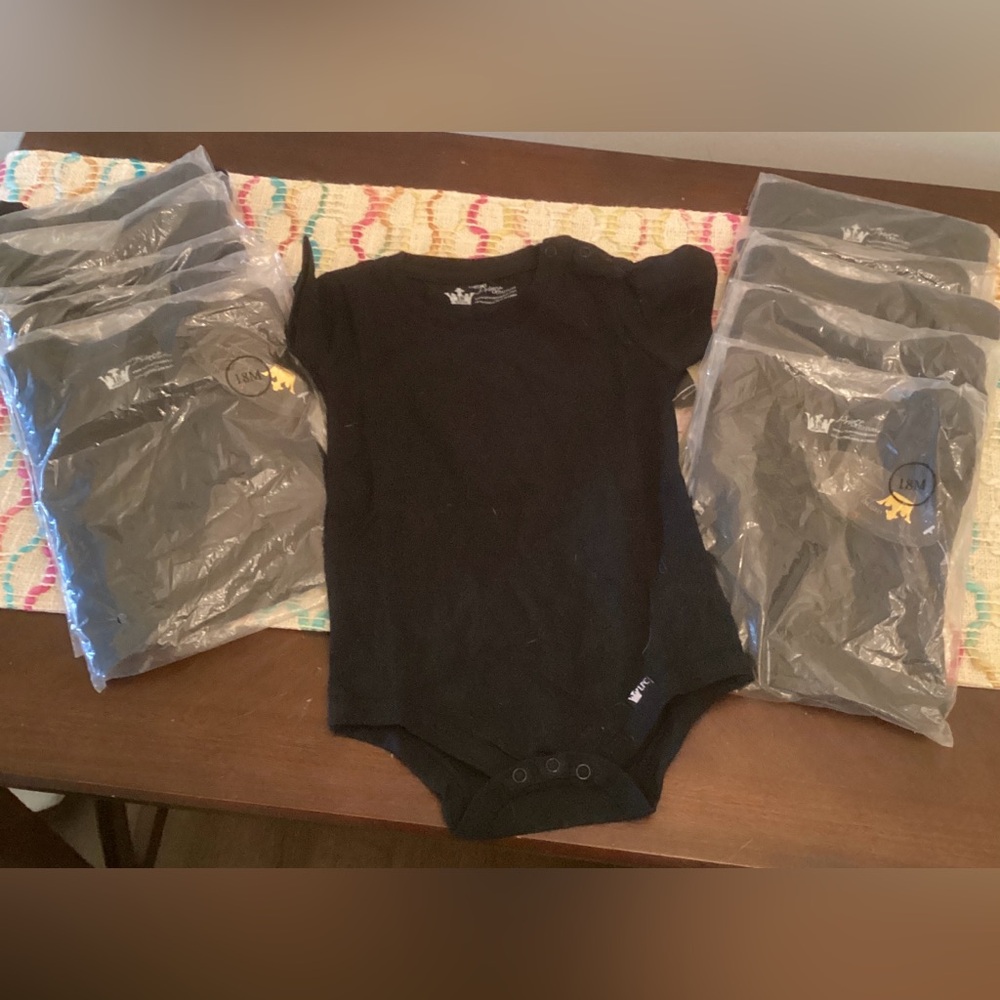 NWT Black Baby One-Piece Bodysuit